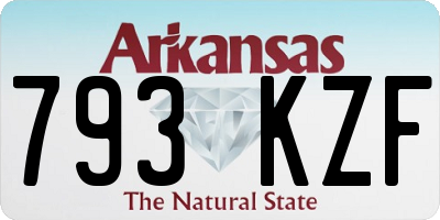 AR license plate 793KZF