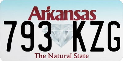 AR license plate 793KZG