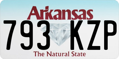 AR license plate 793KZP