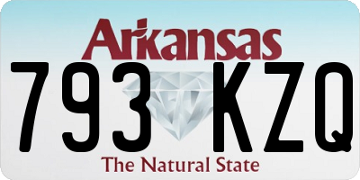 AR license plate 793KZQ