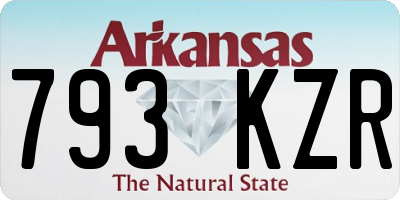 AR license plate 793KZR