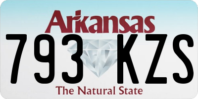 AR license plate 793KZS