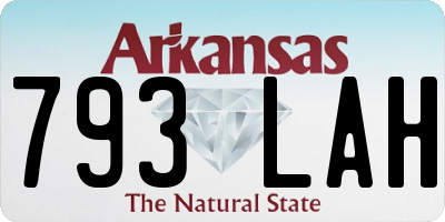 AR license plate 793LAH