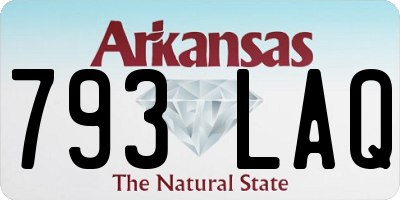 AR license plate 793LAQ