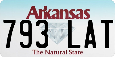 AR license plate 793LAT