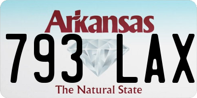 AR license plate 793LAX