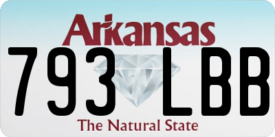 AR license plate 793LBB