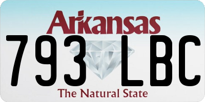 AR license plate 793LBC