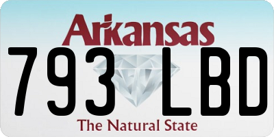 AR license plate 793LBD