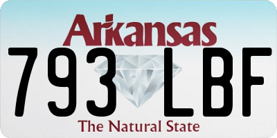 AR license plate 793LBF