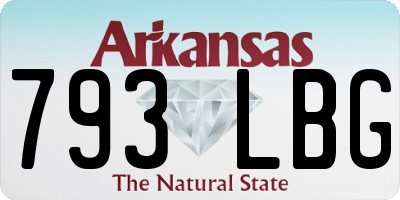AR license plate 793LBG