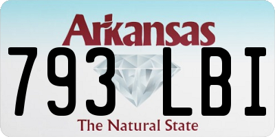AR license plate 793LBI
