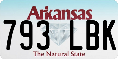 AR license plate 793LBK