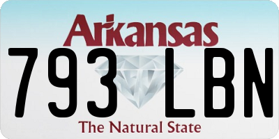 AR license plate 793LBN