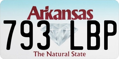 AR license plate 793LBP