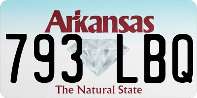 AR license plate 793LBQ