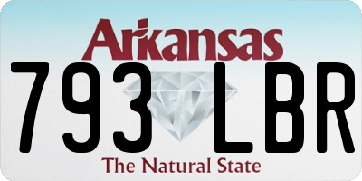 AR license plate 793LBR