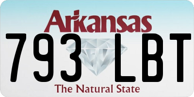 AR license plate 793LBT
