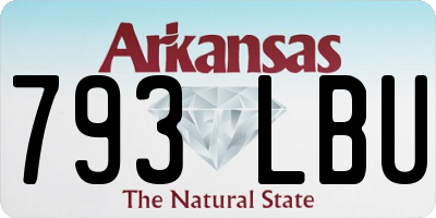 AR license plate 793LBU