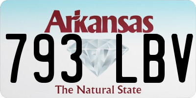 AR license plate 793LBV
