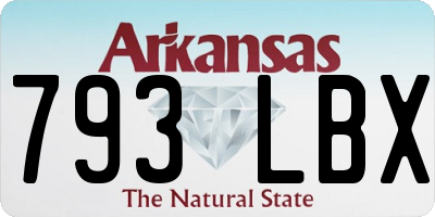AR license plate 793LBX