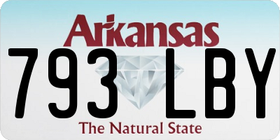 AR license plate 793LBY