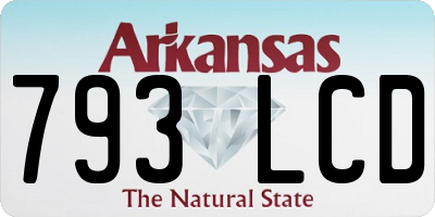 AR license plate 793LCD