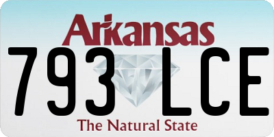 AR license plate 793LCE