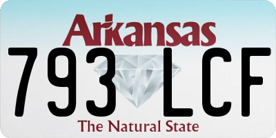 AR license plate 793LCF