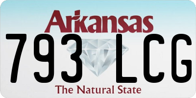 AR license plate 793LCG