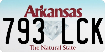 AR license plate 793LCK