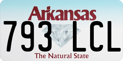 AR license plate 793LCL