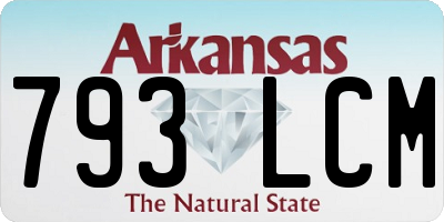AR license plate 793LCM