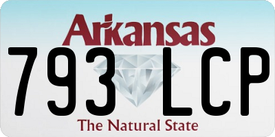AR license plate 793LCP