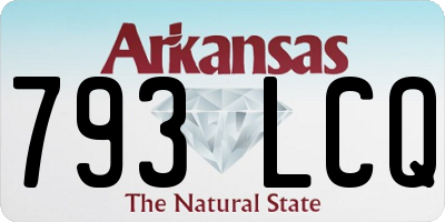 AR license plate 793LCQ