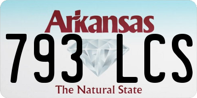 AR license plate 793LCS