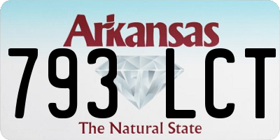 AR license plate 793LCT