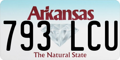 AR license plate 793LCU