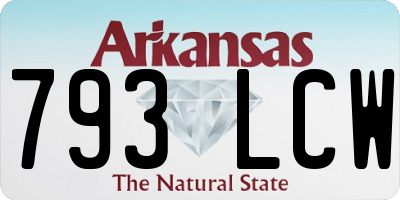 AR license plate 793LCW