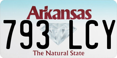 AR license plate 793LCY