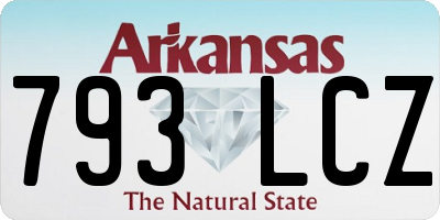 AR license plate 793LCZ