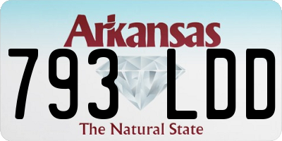 AR license plate 793LDD