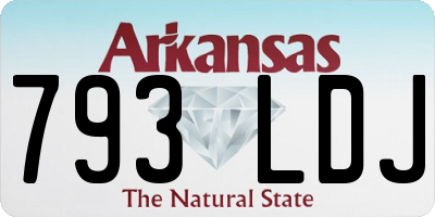 AR license plate 793LDJ