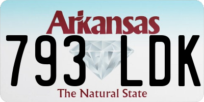 AR license plate 793LDK