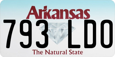 AR license plate 793LDO