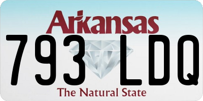 AR license plate 793LDQ