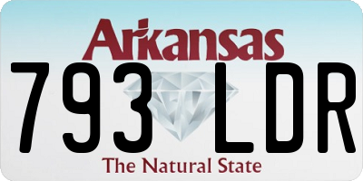 AR license plate 793LDR