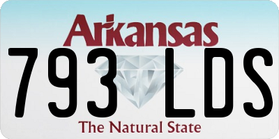 AR license plate 793LDS