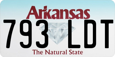 AR license plate 793LDT