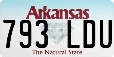 AR license plate 793LDU